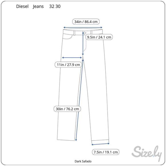 Diesel Dark Blue Safado‎ Jeans Men’s 32 x 30 Read - Picture 14 of 14